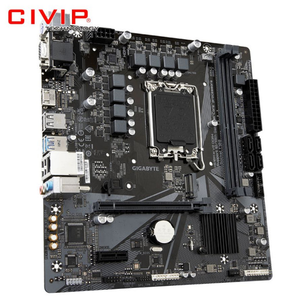 Mainboard Gigabyte H610M H V3 DDR4 (Chipset H610, CPU Intel LGA 1700, Ram DDR4, VGA / HDMI)
