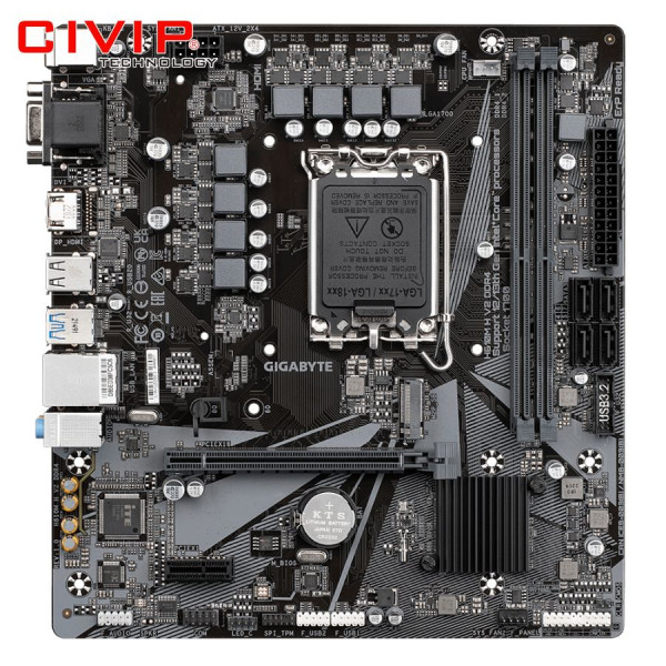 Mainboard Gigabyte H610M H V3 DDR4 (Chipset H610, CPU Intel LGA 1700, Ram DDR4, VGA / HDMI)