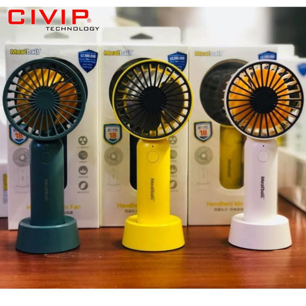 Quạt cầm tay Pisen Meatball Handheld Mini Fan Yellow