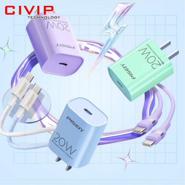 Củ Sạc PISEN Quick PD 20W TS-C135 Trắng