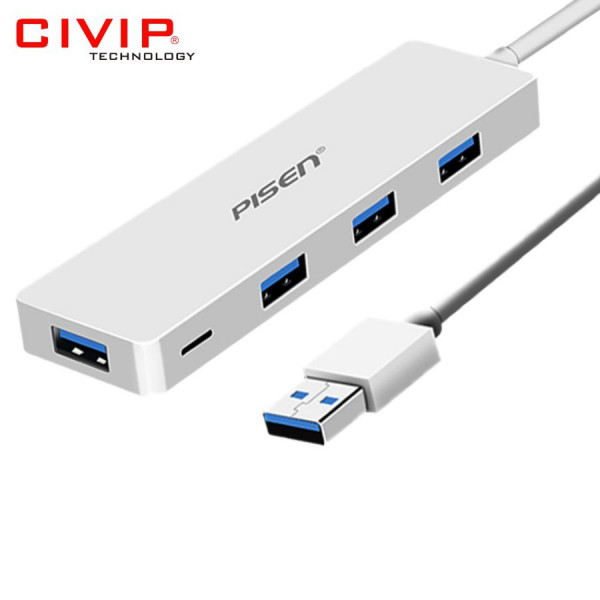 Bộ chia USB PISEN Hub USB 3.0 1,5M (1 ra 4 cổng USB )