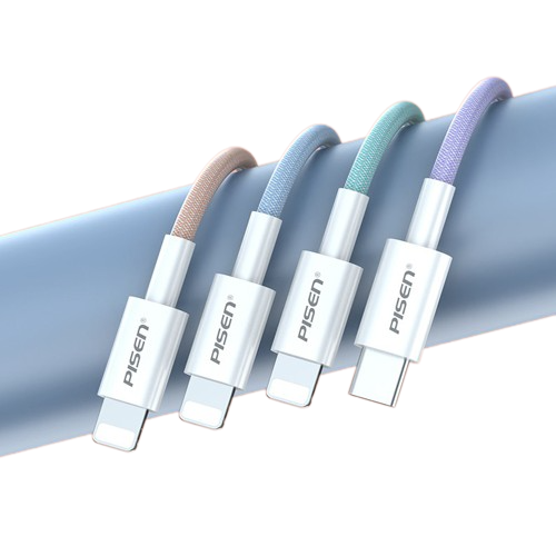 Cáp sạc điện thoại PISEN Quick PD 20W (Type C to Lightning) Colorful (DM-TC10-1000) Hồng