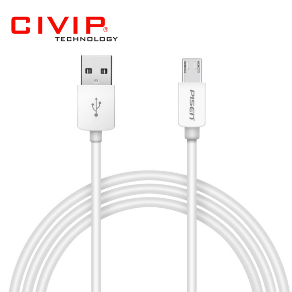 Cáp Pisen Micro USB 2A 800mm ( MU01-800(2A))