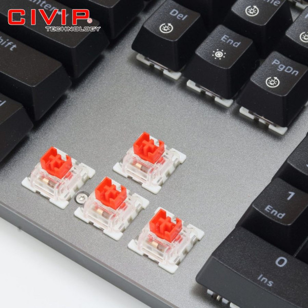 Bàn phím cơ có dây NEWMEN GM369R (Hotswap) Red Switch