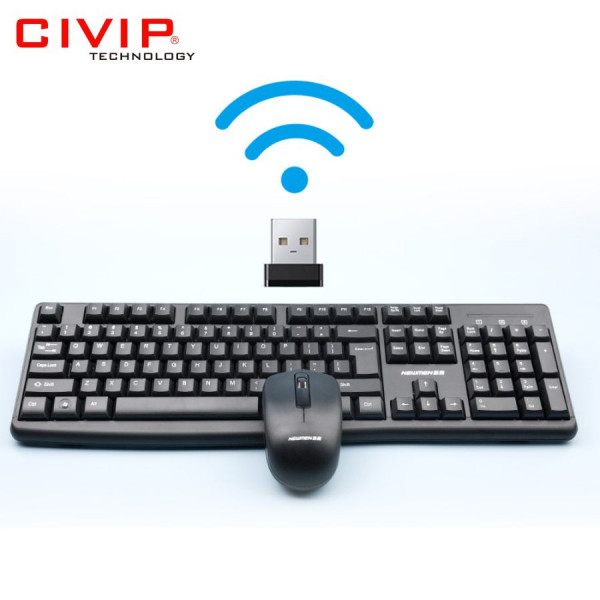 Bộ phím chuột không dây NEWMEN K106 Đen