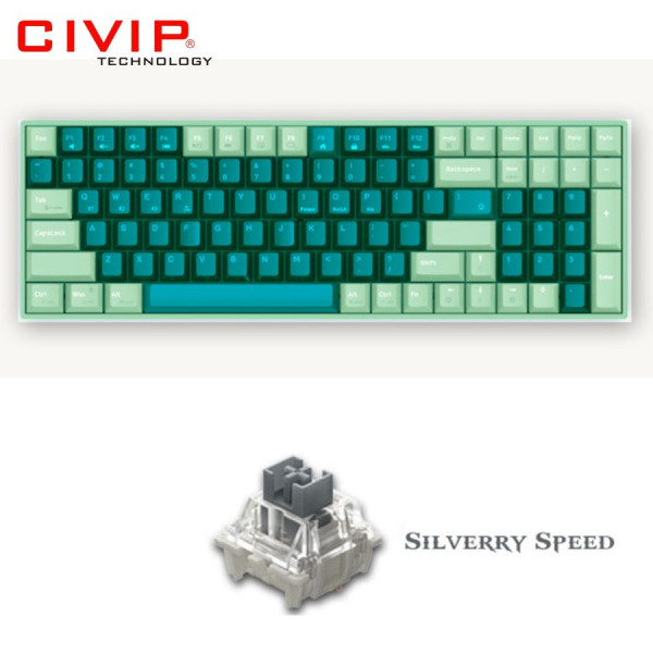 Bàn phím cơ không dây NEWMEN Dual Mode GM1000 Spring - G-pro Silvery Switch