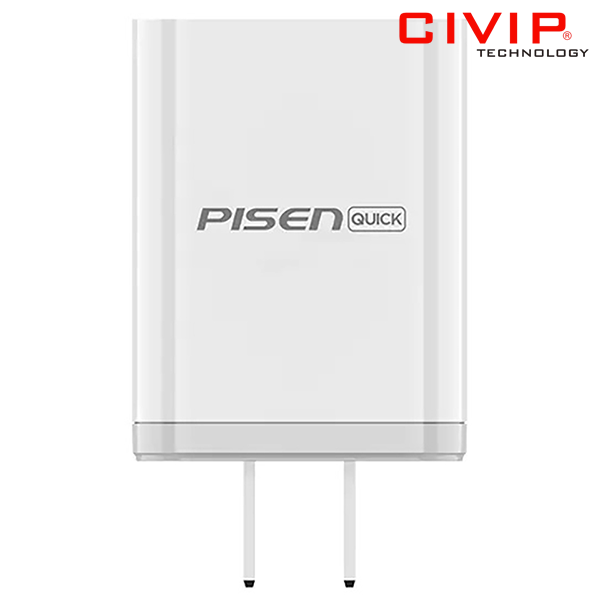 Củ Sạc PISEN Quick Dual Port QP 18W (Travel Fast) (TS-C112) Đen