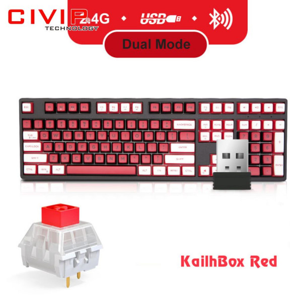 Bàn phím cơ không dây NEWMEN Dual Mode GM1080 - Kailhbox Red Switch