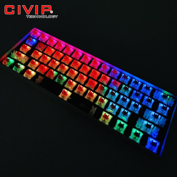 Bàn phím cơ không dây NEWMEN Dual Mode GM610 - Brown Axis (Bluetooth 5.0/Type C/Keycap extra)