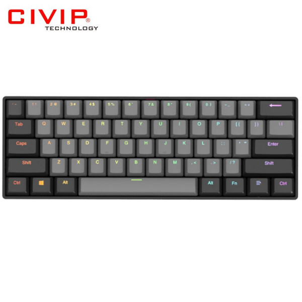 Bàn phím cơ không dây NEWMEN Dual Mode GM610 Grey - Switch Blue