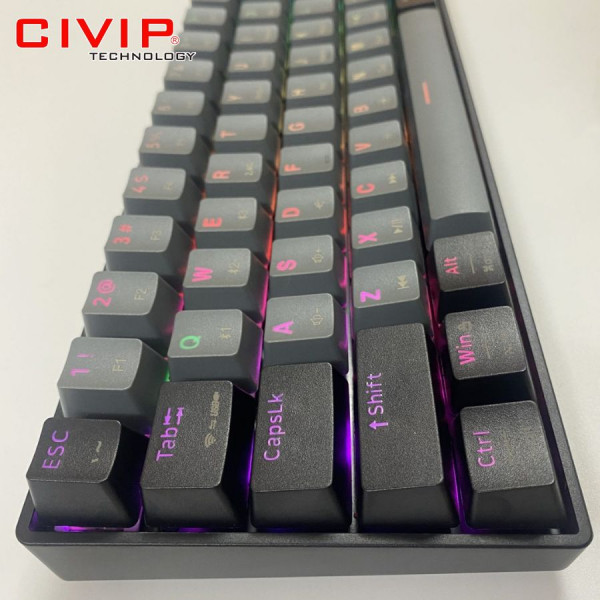 Bàn phím cơ không dây NEWMEN Dual Mode GM610 Grey - Switch Blue