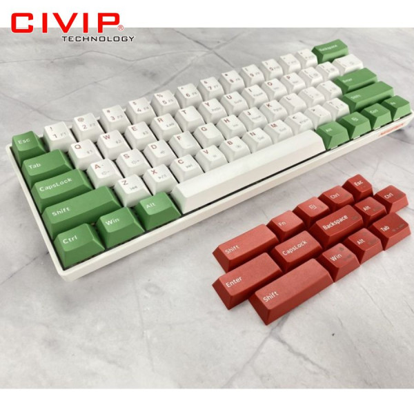 Bàn phím cơ không dây NEWMEN Dual Mode GM610Dy (Matcha keycap Extra) Switch N-Box Red