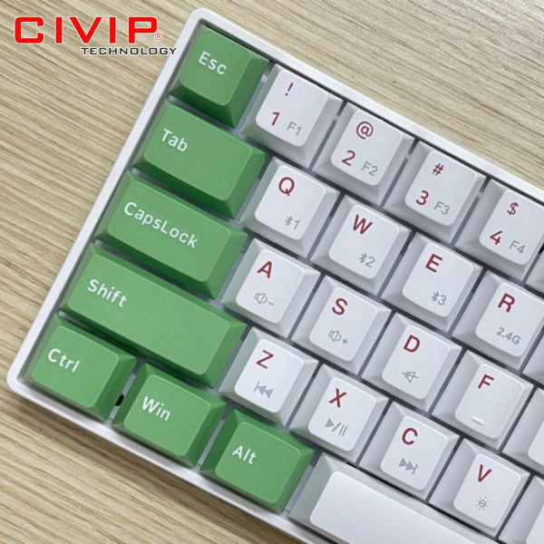 Bàn phím cơ không dây NEWMEN Dual Mode GM610Dy (Matcha keycap Extra) Switch N-Box Red