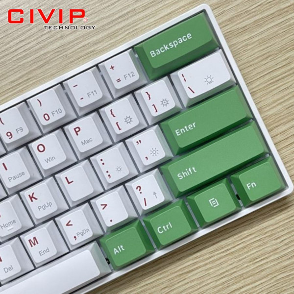 Bàn phím cơ không dây NEWMEN Dual Mode GM610Dy (Matcha keycap Extra) Switch N-Box Red