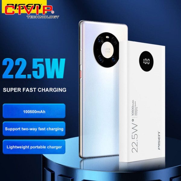 Sạc dự phòng PISEN Quick PowerU 10500mah (LED) Ultra 22.5W TS-D314