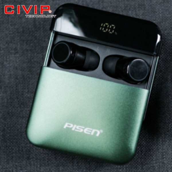 Tai nghe không dây PISEN True Wireless A - Buds2000 - Xanh