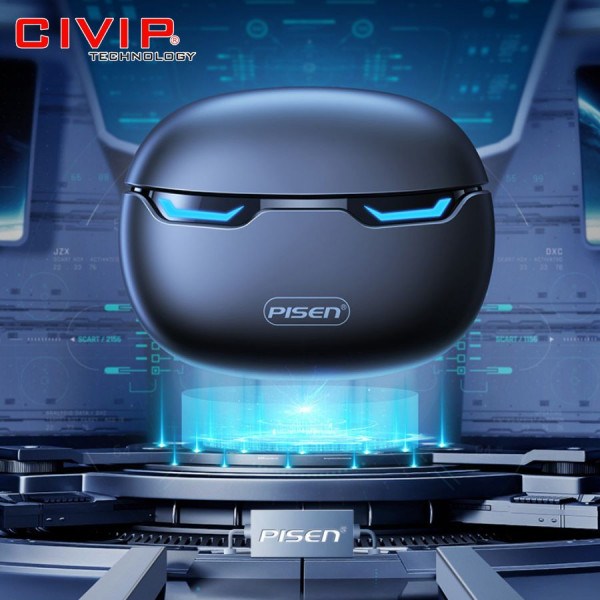 Tai nghe không dây PISEN True Wireless Buds Bot Gaming - LV09JL Đen