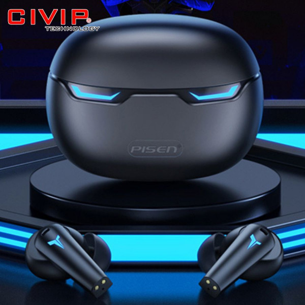 Tai nghe không dây PISEN True Wireless Buds Bot Gaming - LV09JL Đen
