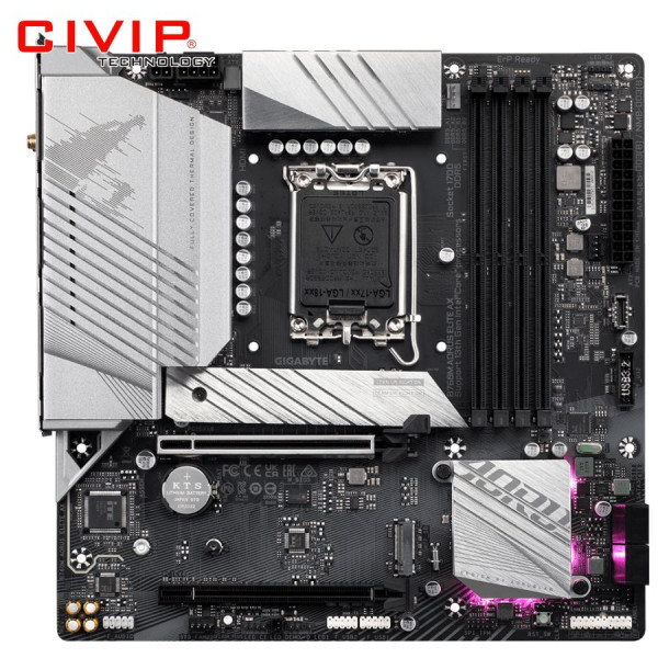 Bo mạch chủ Mainboard GIGABYTE B760M AORUS ELITE AX DDR5 (Chipset B760, Socket Intel LGA1700, DDR5, DP / HDMI, mATX)