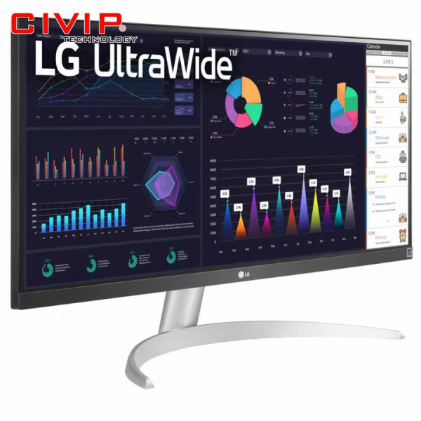 Màn hình LCD LG 29WQ600-W 29 inch  (FHD 2560x1080, IPS 21:9, 250 cd/m², sRGB 99%, 5ms, 100Hz, HDMI / DP / Type C)