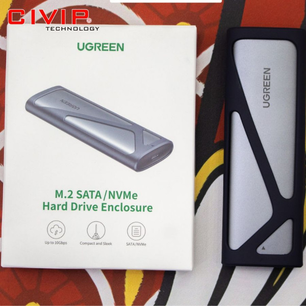 Hộp ổ cứng M.2 NVME+SATA USB Type C 3.2 Ugreen 90264