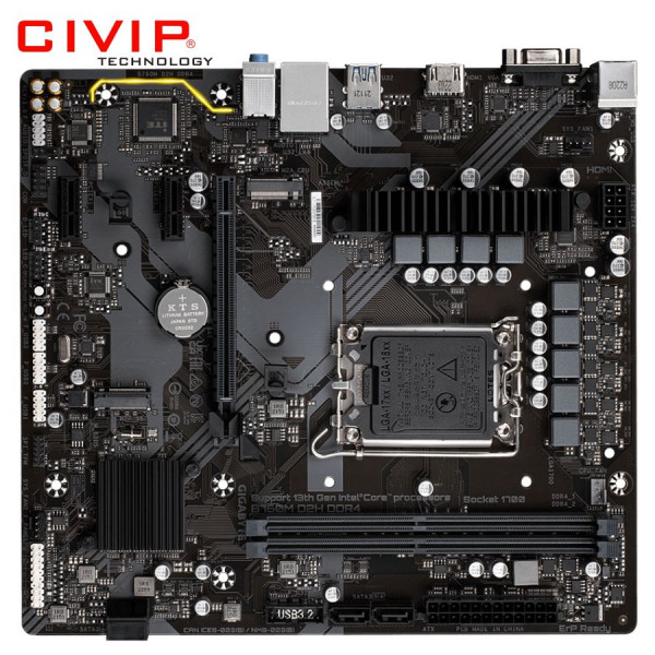 Mainboard GIGABYTE B760M D2H DDR4 (Chipset B760, Socket Intel LGA1700, DDR4, HDMI / VGA, mATX)