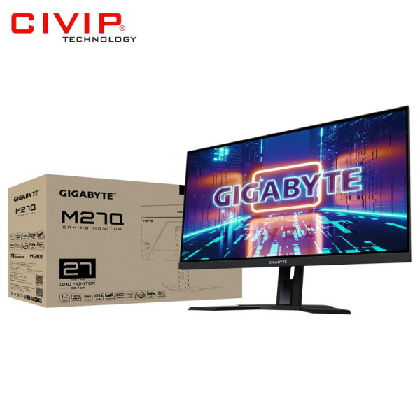 Màn hình LCD Gigabyte M27Q-K (QHD 27 Inch, IPS, 170Hz, 92% DCI-P3 / 140% sRGB, 350 cd, HDMI / DP / Type C)
