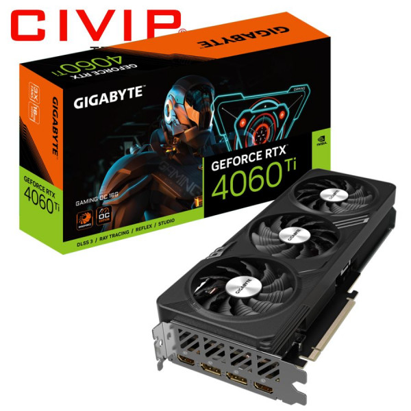 Card màn hình Gigabyte GeForce RTX™ 4060 Ti GAMING OC 16G (GV-N406TGAMING OC-16GD)