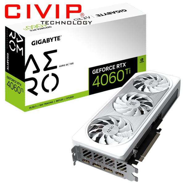 Card màn hình Gigabyte GeForce RTX™ 4060 Ti AERO OC 16G (GV-N406TAERO OC-16GD)