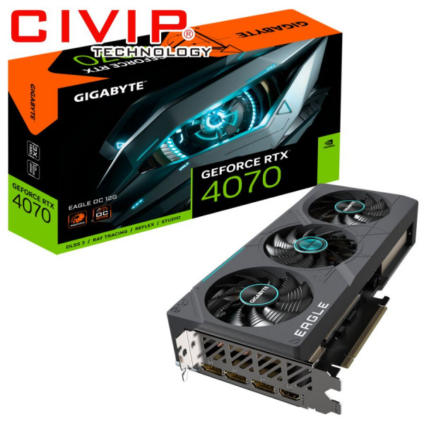 Card màn hình Gigabyte GeForce RTX™ 4070 EAGLE OC 12G (GV-N4070EAGLE OC-12GD)