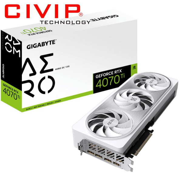 Card màn hình Gigabyte GeForce RTX™ 4070 Ti AERO OC 12G (GV-N407TGAMING OCV2-12GD)