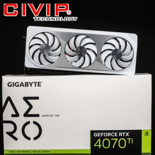 Card màn hình Gigabyte GeForce RTX™ 4070 Ti AERO OC 12G (GV-N407TGAMING OCV2-12GD)