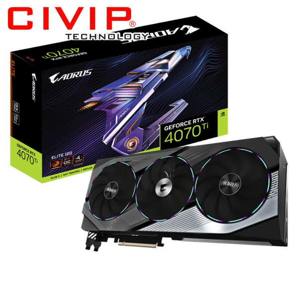 Card màn hình Gigabyte AORUS GeForce RTX™ 4070 Ti ELITE 12G (GV-N407TAORUS E-12GD)