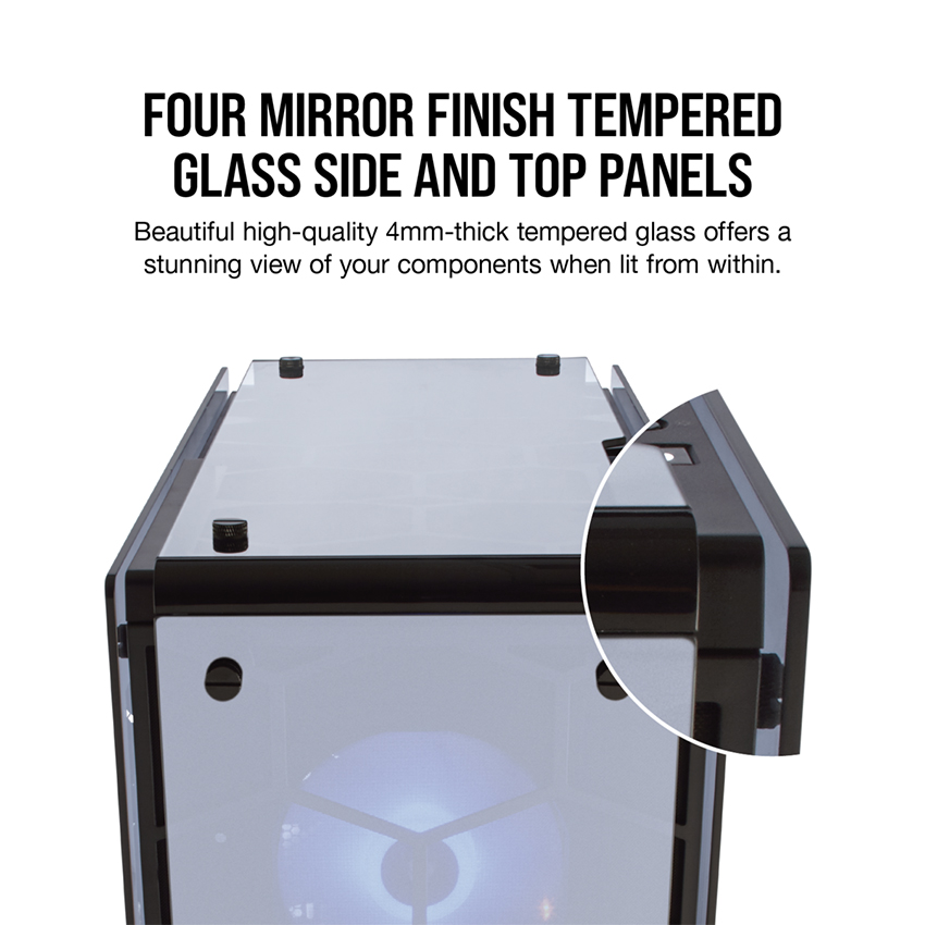 Case Corsair Crystal Series 570X RGB Mirror Special Edition (Mid tower/Màu Đen)