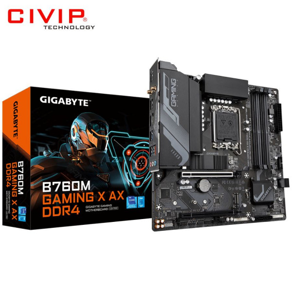 Mainboard GIGABYTE B760M GAMING X AX DDR4 (Chipset B760, Socket Intel LGA1700, DDR4, DP / HDMI, mATX)