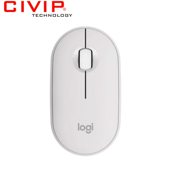 Chuột không dây Logitech Pebble M350s Bluetooth/Wireless Trắng