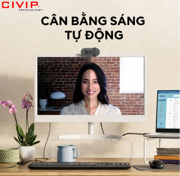 Webcam Logitech BRIO 100 Đen
