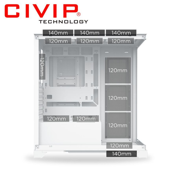 Case Xigmatek  Endorphin Ultra Arctic - EN41358 - White