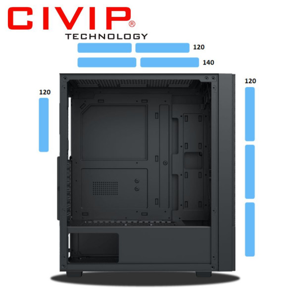 Case Xigmatek HERO Air II 3F - EN41655 - Black