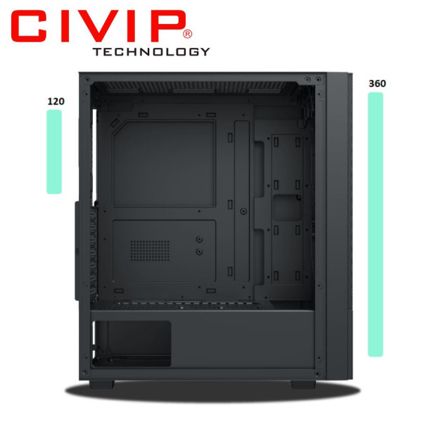 Case Xigmatek HERO Air II 3F - EN41655 - Black