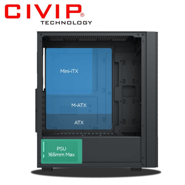 Case Xigmatek HERO Air II 3F - EN41655 - Black