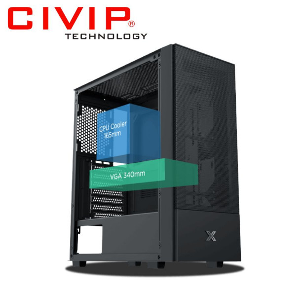 Case Xigmatek HERO Air II 3F - EN41655 - Black