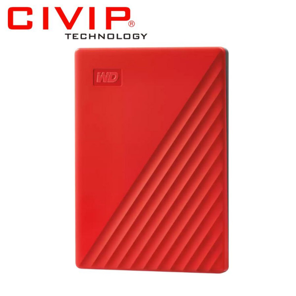 Ổ cứng di động HDD WD My Passport 1TB - Đỏ