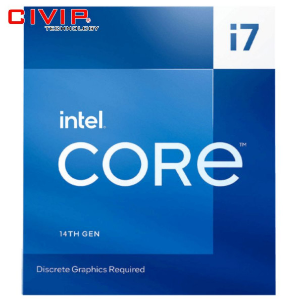 CPU Intel Core i7 14700F (Up to 5.4GHz/20 Nhân 28 Luồng/33MB/LGA 1700/65W)