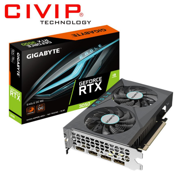 VGA Gigabyte GeForce RTX 3050 EAGLE OC 6GB (6GB, GDDR6, 96bit, HDMI / DisplayPort)