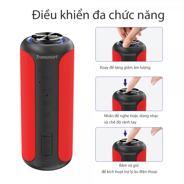 Loa Bluetooth Tronsmart T6 Plus Upgraded Edition - Red