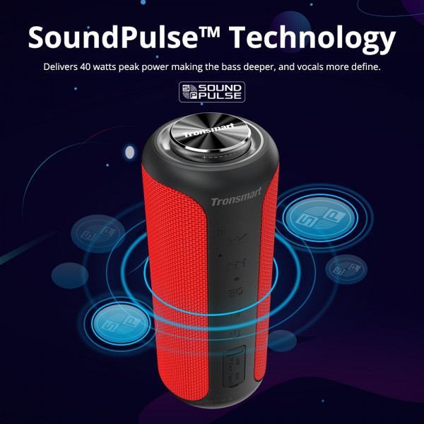 Loa Bluetooth Tronsmart T6 Plus Upgraded Edition - Red