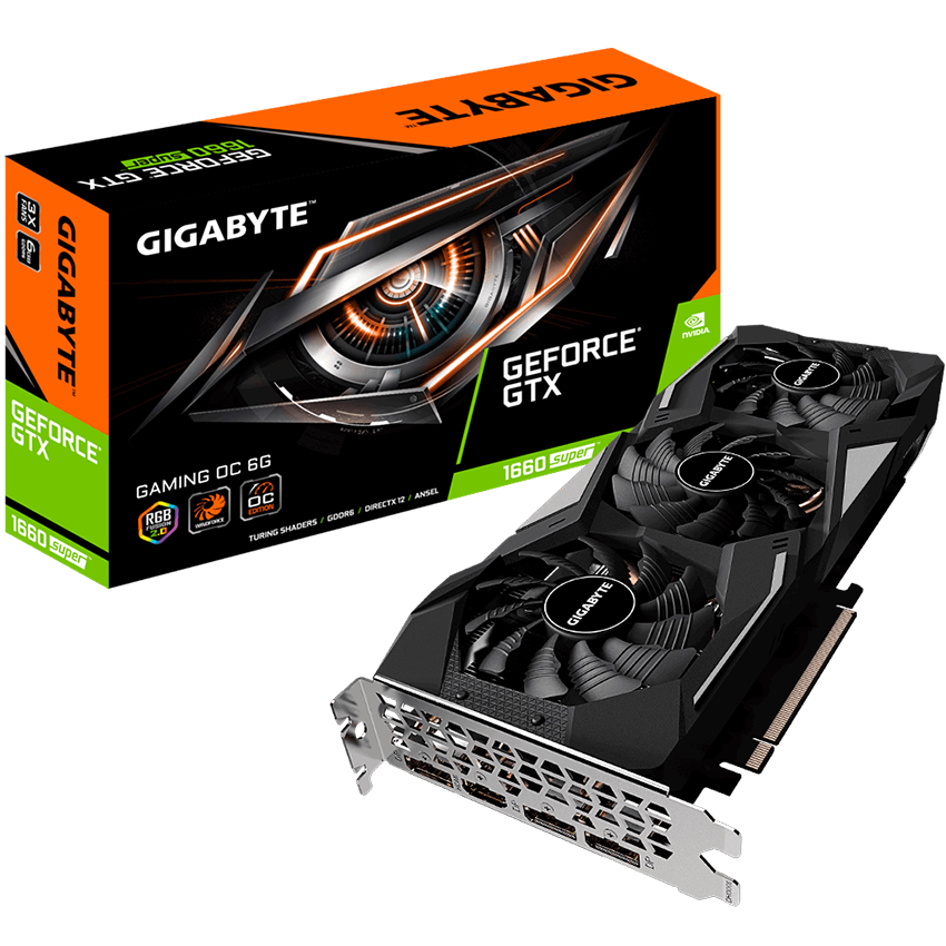 Card màn hình GIGABYTE GTX 1660 Super GAMING OC (6GB GDDR6/192-bit/DVI+HDMI)