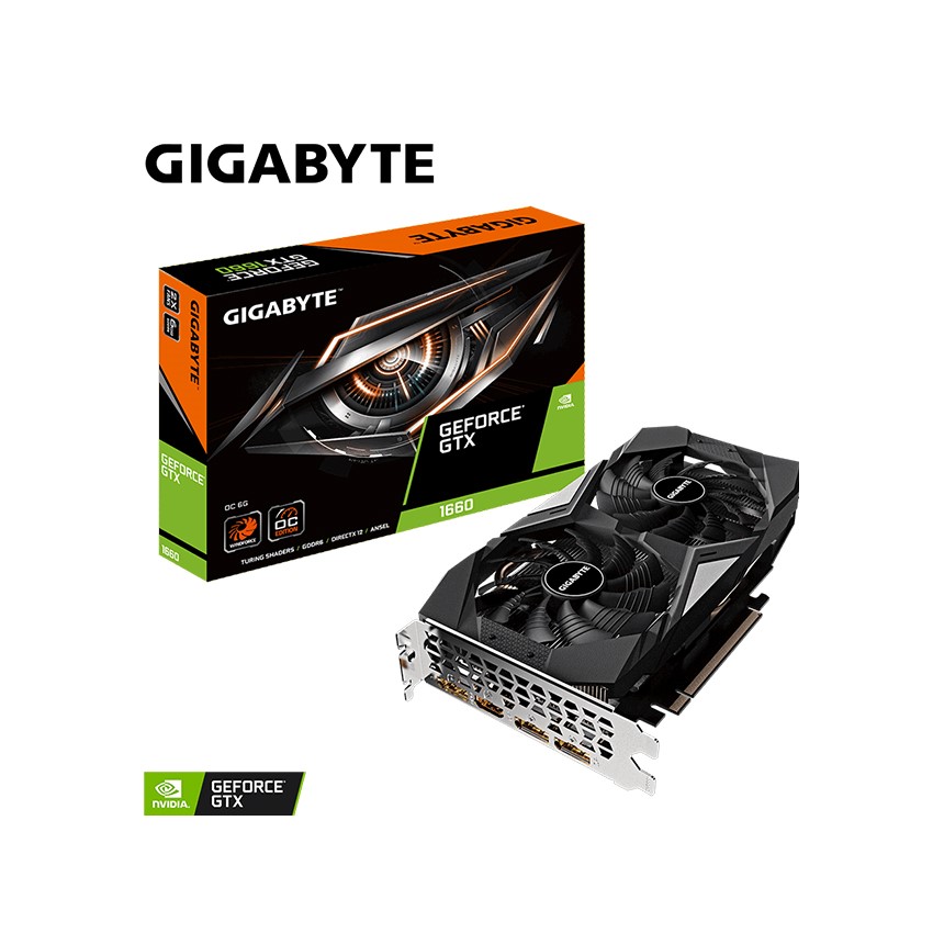 Card màn hình GIGABYTE GTX 1660 OC-6G (6GB GDDR6/192-bit/HDMI+DP)