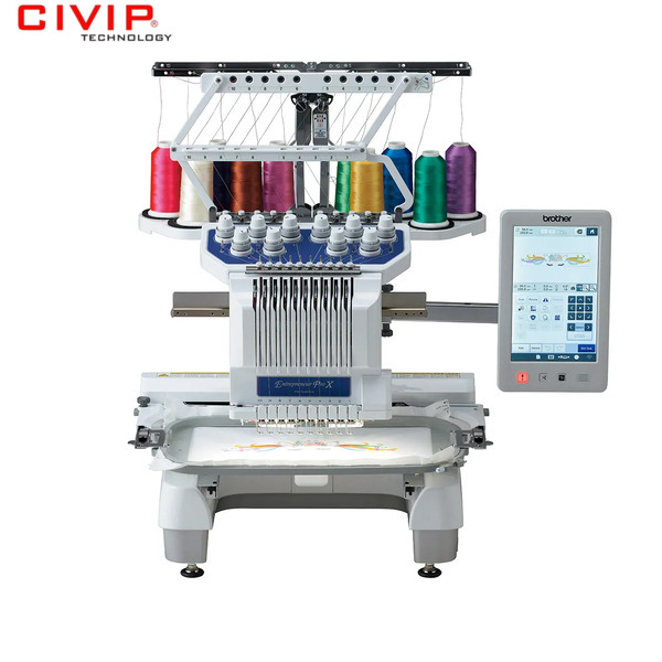 Máy thêu chuyên nghiệp 10 kim Brother PR1055X không dây